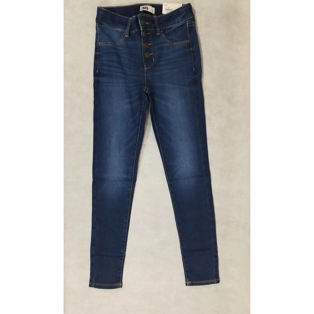 SO Jeans Girls Size 10 Favorite Jegging‎ High Rise Denim Jean Button Pant NWT
